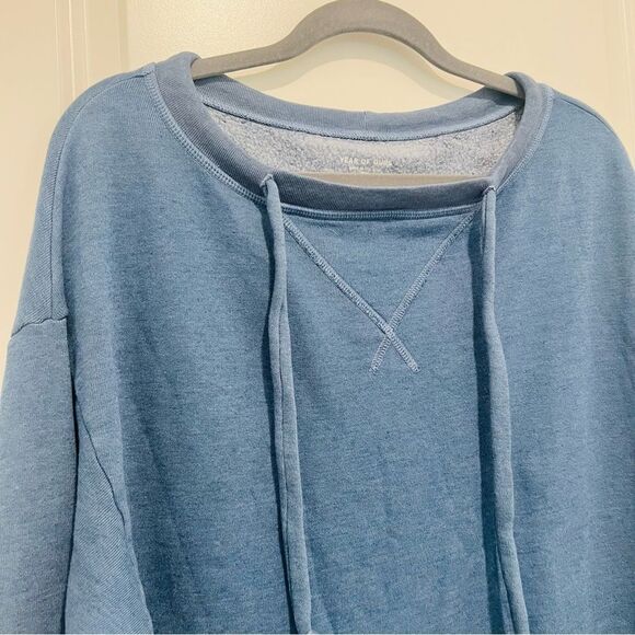 Anthropologie Year Of Ours Women's Blue Sweatshirt Soft & Cozy Size Small NWT - Picture 4 of 14